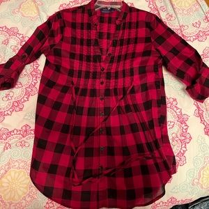 Miley Cyrus Max Azria Pink Plaid Shirt